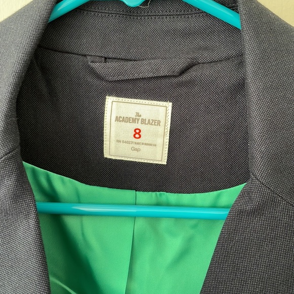 Navy linen lined blazer - Picture 2 of 3